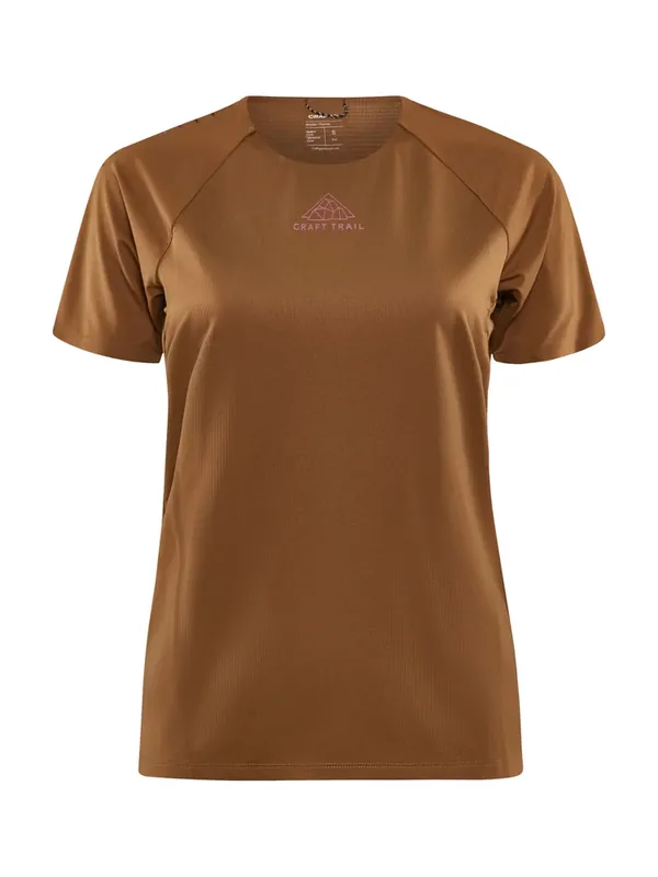 Dames hardloopshirt Craft PRO Trail SS bruin XS Veilige Betaling