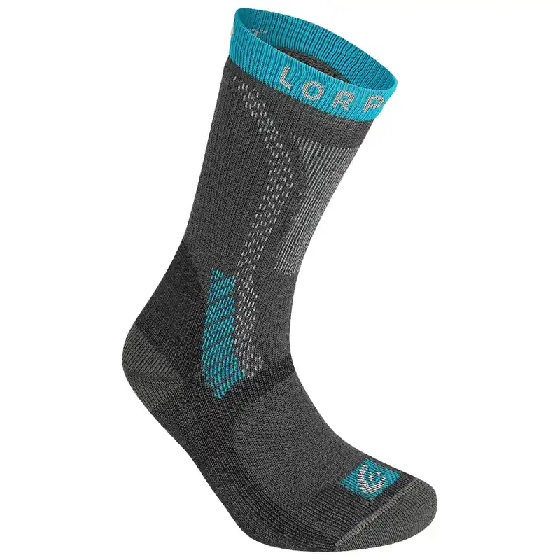 Hete Deal Dames trekkingsokken Lorpen Heavy Trekker Eco CHARCOAL/BLUE 34-37 EU