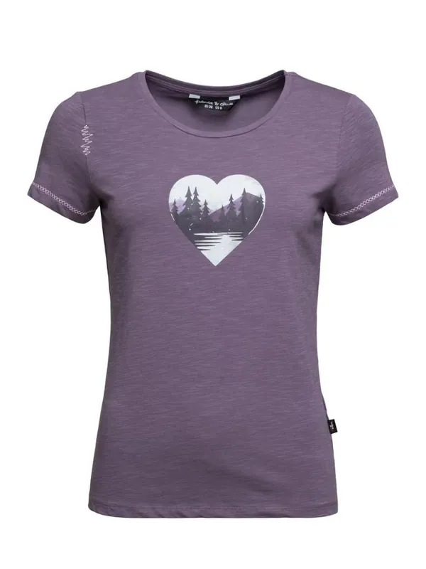 Dames T-shirt Chillaz Grania Berg Hart donkerviolet XS Snelle Levering
