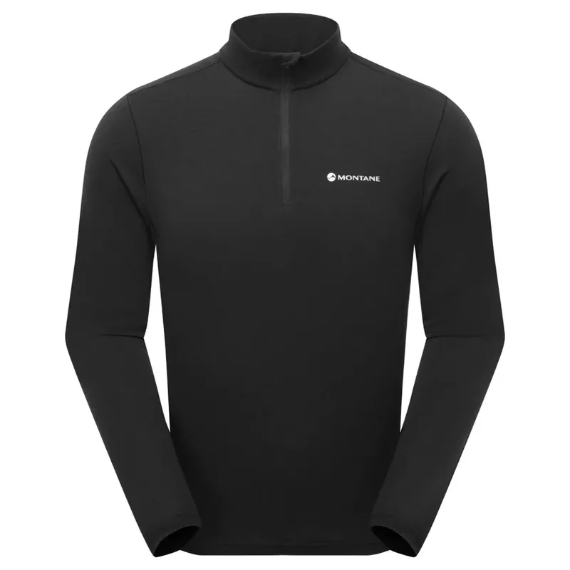 Montane Malli lange mouw rits T-shirt zwart M Koop Vandaag