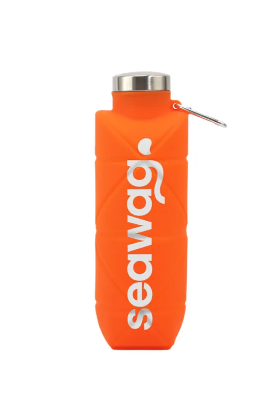 Siliconen opvouwbare fles 700ml SEAWAG orange Must-Have