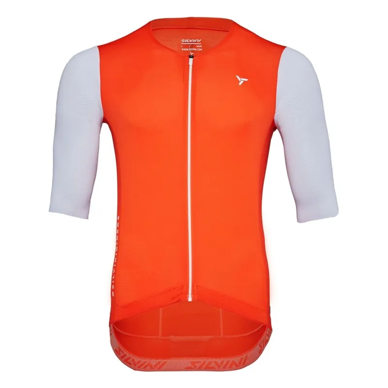 Heren fietsshirt Silvini MD2624 Auronzo ruby-cloud S Dagaanbieding