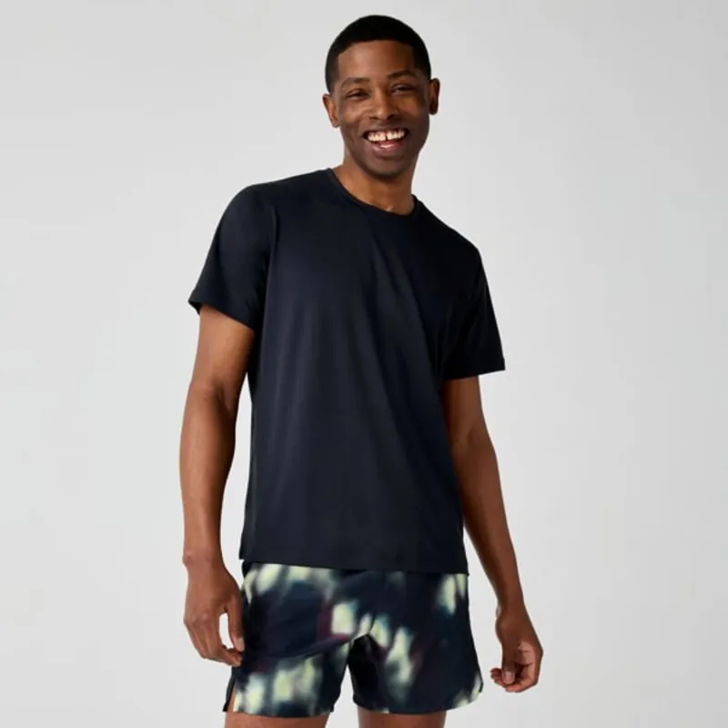 Heren hardloopshirt Brooks Dash Short Sleeve černá S Actieprijs