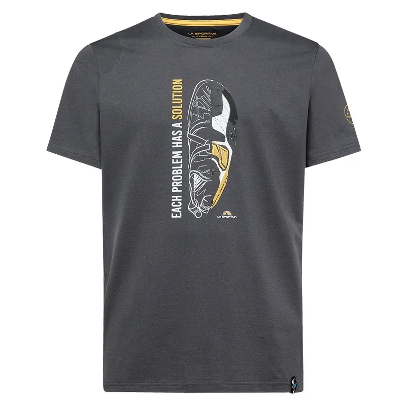 Heren T-shirt La Sportiva Solution T-Shirt carbon/yellow M Premium