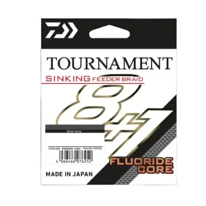 Daiwa TN Feeder Braid Sinking 8+1 Gray Gevlochten Lijn (135m) 0.14mm Speciale Aanbieding