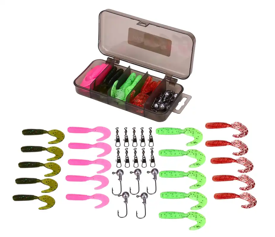 Veilige Betaling Fish4All Softbait Twister Kit 1 5.5cm (36 Stuks)