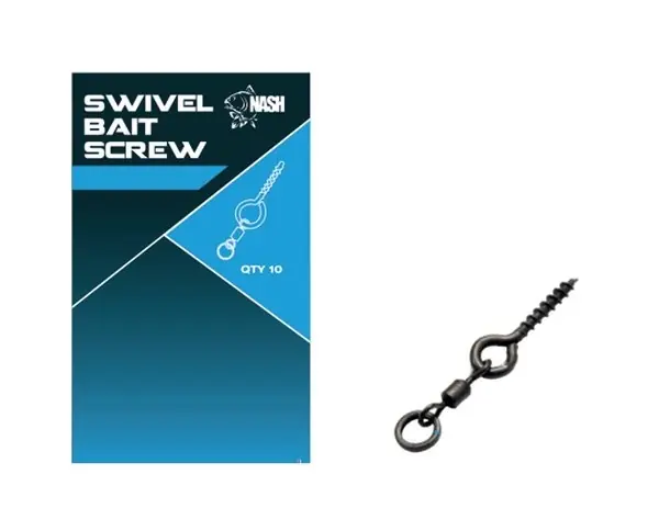 Hoge Kwaliteit Nash Swivel Bait Screw 13mm (10 Stuks)