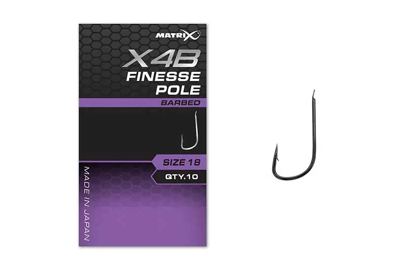 Voordeelprijs Matrix X4B Finesse Pole Witvis Haken (10 Stuks) 14