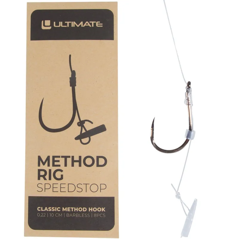 Ultimate Method Rig Barbless With Speedstop 10cm 0.22mm (8 Stuks) 8 Koop Online