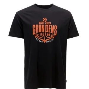 Grundens Logo Anchor SS T-Shirt Black L Betrouwbaar