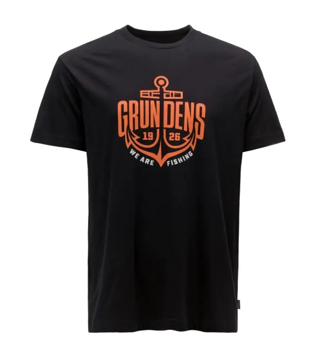 Grundens Logo Anchor SS T-Shirt Black L Betrouwbaar