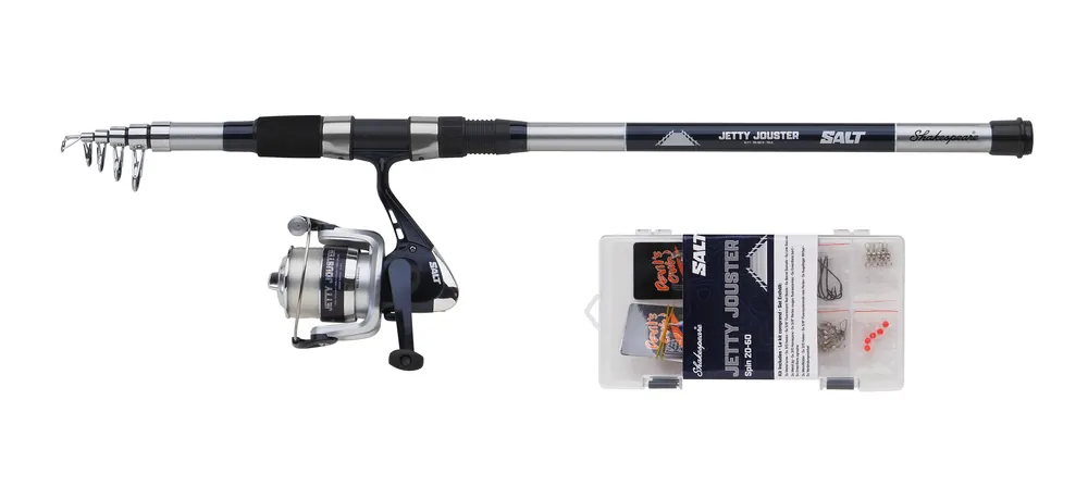 Shakespeare Salt Jetty Jouster Tele Zeevis Combo Set 2.40m (20-60g) Fabrieksprijs