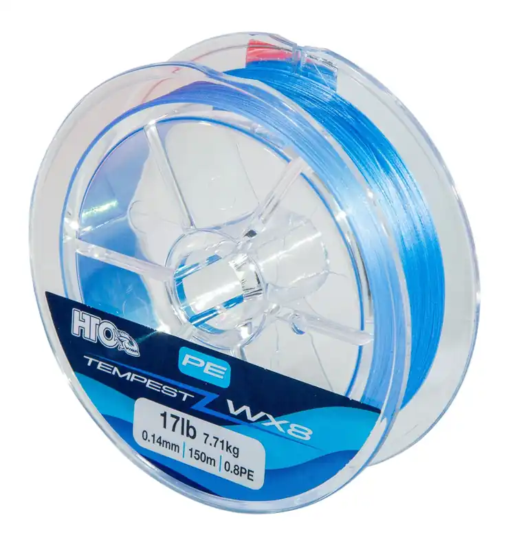 Hoge Kwaliteit HTO Tempest WX8 Braid Blue Gevlochten Lijn (150m) 0.14mm/7.71kg