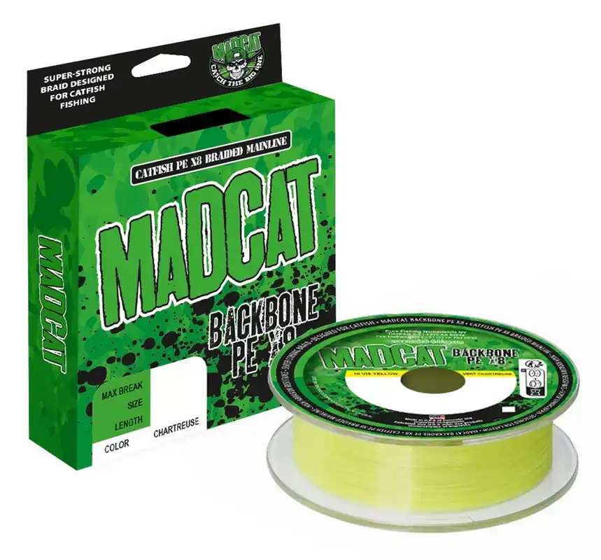Madcat Backbone Gevlochten Lijn Chartreuse (600m) 0.40mm/40.9kg Direct Beschikbaar