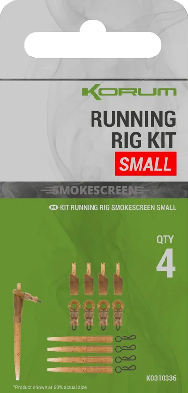 Korum Smokescreen Running Rig Kit (4 Stuks) Small Weekendaanbieding