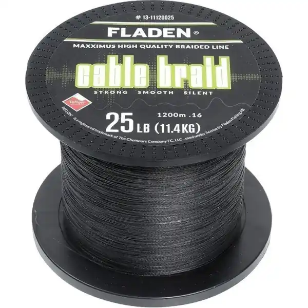 Beste Prijs Fladen Maxximus Cable Braid Black (1200m) 0.16mm / 11.4kg