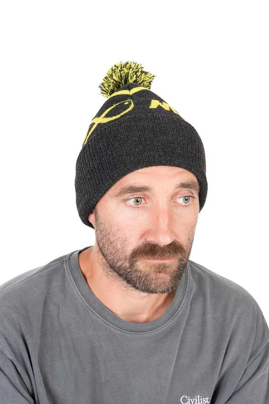 Matrix Lime & Grey Bobble Hat Snelle Levering