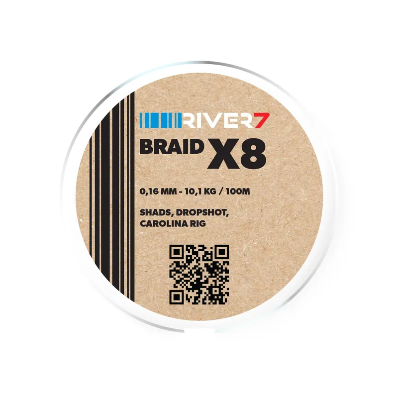 River7 R7 8X Pe Braid White Gevlochten Lijn 100m 0.14mm/8.9kg Goedkoop