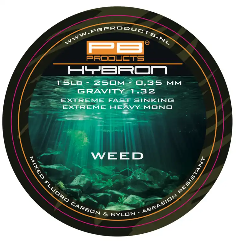PB Products Hybron Weed Nylon Vislijn (600m) 0.35mm/15lb Voordeelprijs