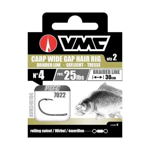 VMC Carp Wide Gap 7022 NT Karper Onderlijn (2 stuks) 8 Direct Beschikbaar