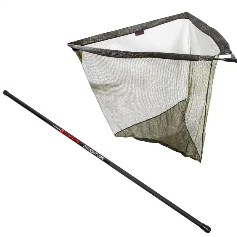 Ultimate Full Float Carp Net Camo 42" + Tele Handle Combo Goedkoop