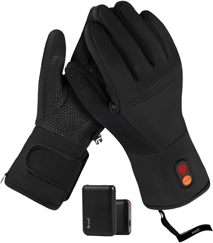 Saaf Verwarmde Handschoenen Light Zwart L Hoge Kwaliteit