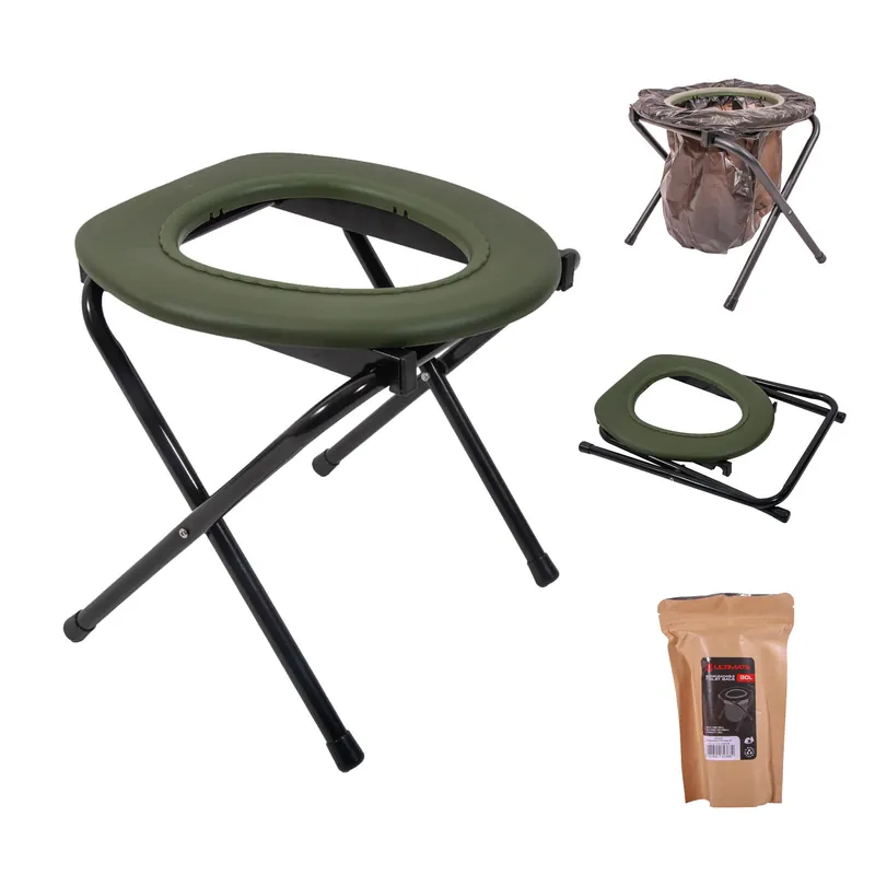 Ultimate Camper-Comfort Toilet + 15 Biodegradable Toilet Bags Hoge Kwaliteit