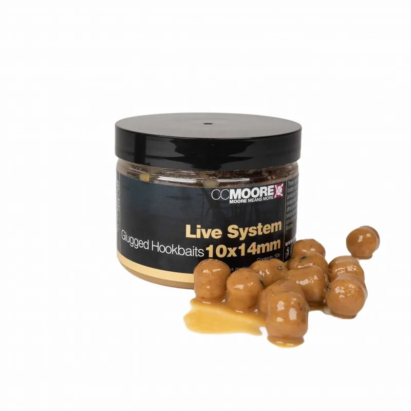 Bestel Nu CC Moore Live System Glugged Hookbaits 14mm (50 stuks)