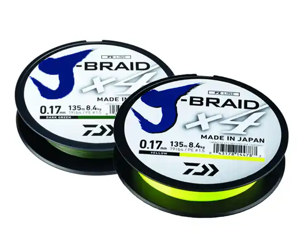 Exclusieve Aanbieding Daiwa J-Braid X4E - 135 meter Dark Green