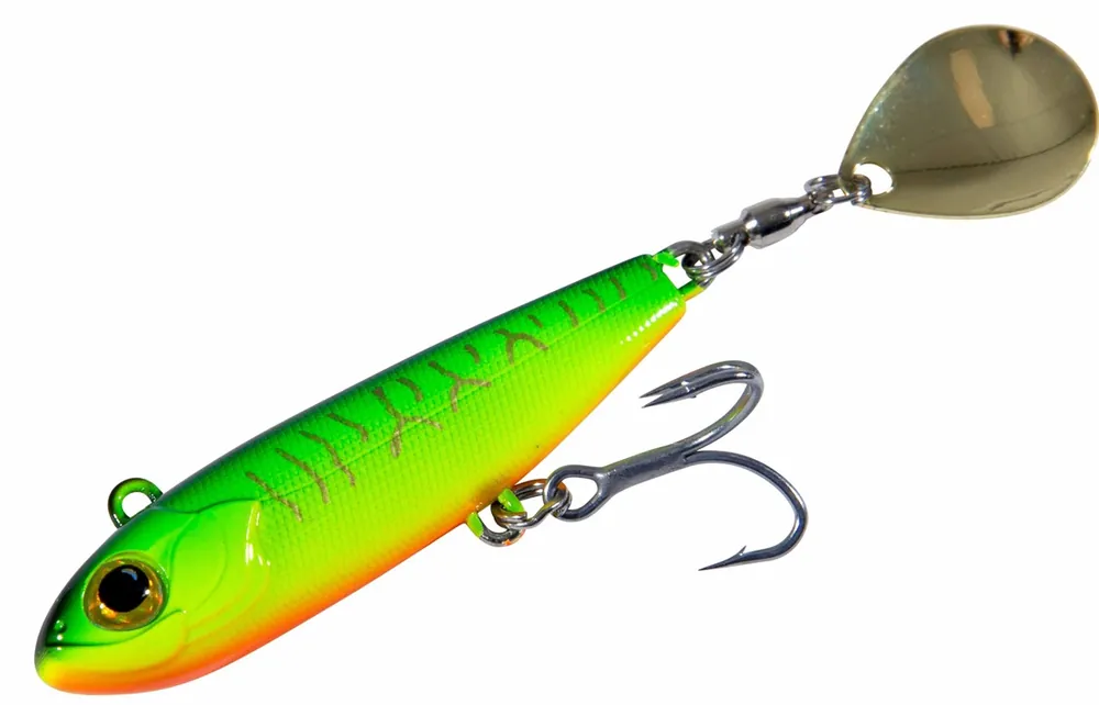 Populair Ultimate X-Tail Jig Spinner 4.5cm (10g) Chartreuse Tiger