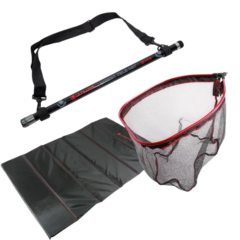 Ultimate Predator Streetfishing Net + Unhooking Mat Visset 2.40m Superprijs