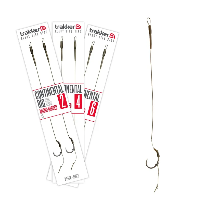 Direct Beschikbaar Trakker Continental Rig Micro Barbed 35lb/15.9kg (2 Stuks) 2