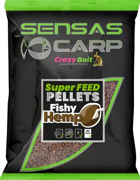 Sensas Super Feed Pellets Fishy Hemp 650g 2mm Dagaanbieding