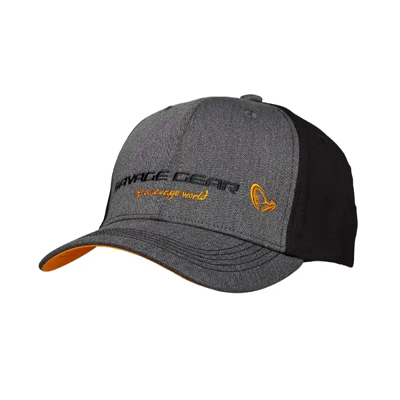 Savage Gear Strike Cap Onesize Grey Melange/Black Pet Shop Nu