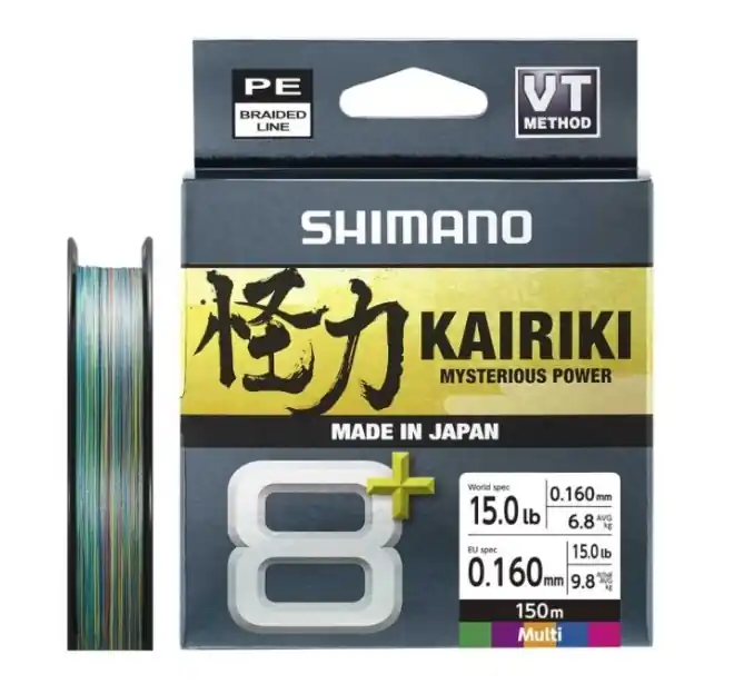 Populair Shimano Kairiki 8+ Multi Color Gevlochten Lijn 300m 0.13mm/8.3kg