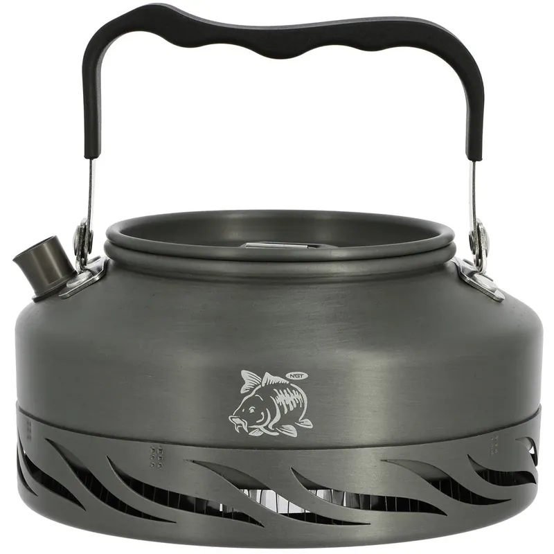 Gratis Retour NGT Aluminium Outdoor Fast Burn Kettle Gun Metal (0.80L)