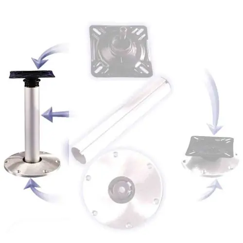 Springfield Aluminium High-Low Stoelpootset Met Plug-In Voet Favoriet