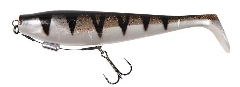 Premium Fox Rage Zander Pro Shad Loaded 18cm (53g) UV Glitter Perch
