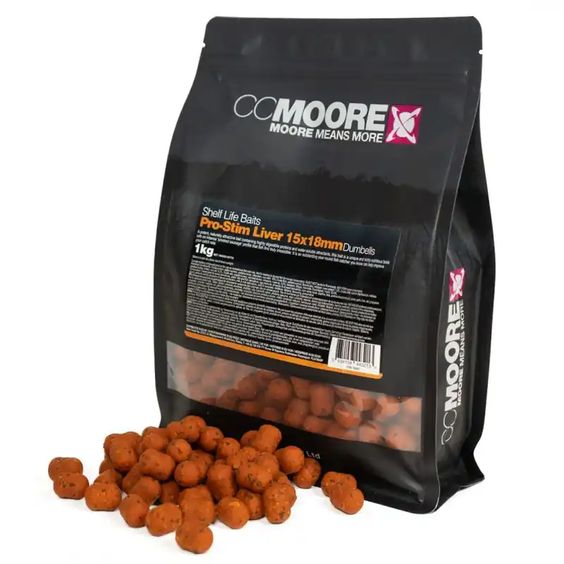 Hoge Kwaliteit CC Moore Pro-Stim Liver Dumbell Boilies (5kg) 10x15mm