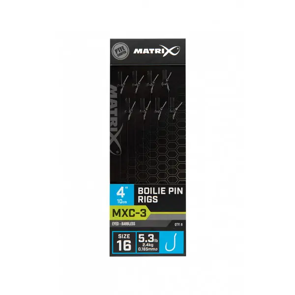 Bestel Nu Matrix MXC-3 Boilie Pin 4" (10cm) Barbless (8pcs) Size 12 Barbless