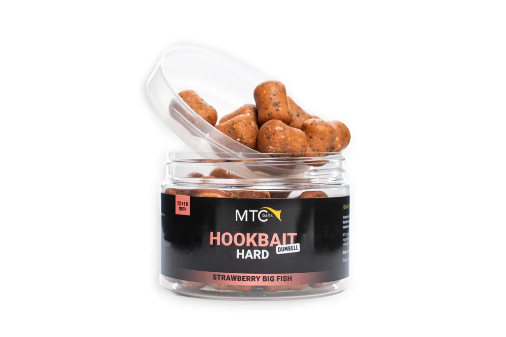 MTC Baits Hookbait Hard Dumbell Strawberry Big Fish (12x18mm) Voordeelprijs