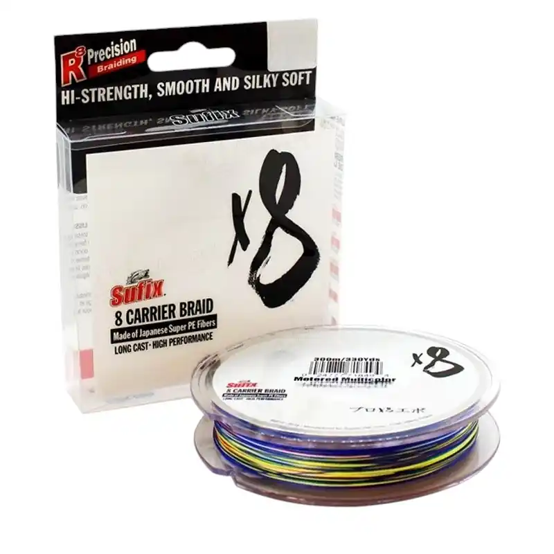 Speciale Aanbieding Sufix X8 Multicolor Gevlochten Lijn 450m (0.235mm/20kg)