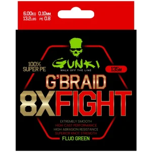 Flitsaanbieding Gunki G'Braid 8X Fight Pike Gevlochten Lijn (135m) 0.23mm (135m)
