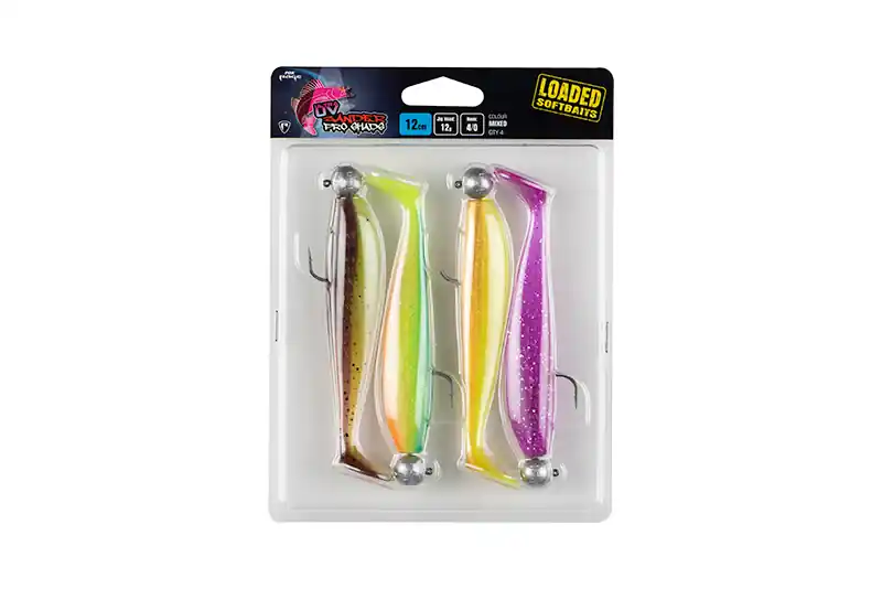 Fox Rage Zander Pro Shad Mixed UV Colour Pack Loaded 12cm (12g) Tijdelijk Beschikbaar
