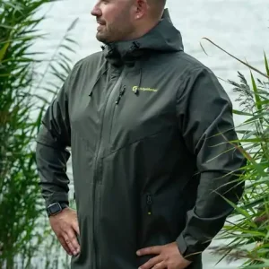 Ridgemonkey APEarel ThermaPro Waterproof Shell Coat Green XL Beperkt Aanbod