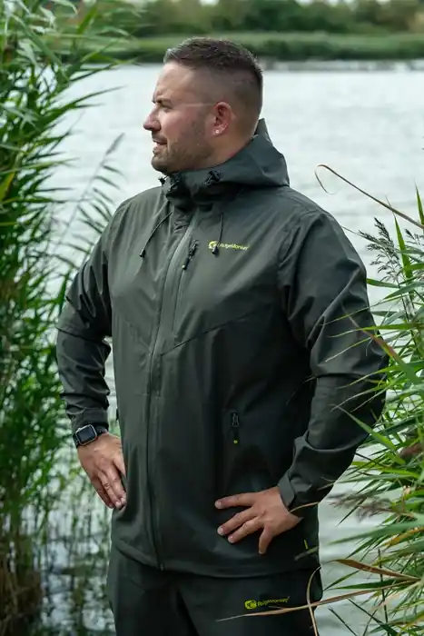Ridgemonkey APEarel ThermaPro Waterproof Shell Coat Green XL Beperkt Aanbod