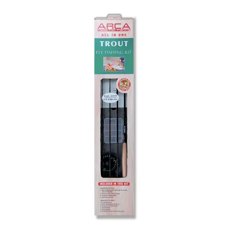 Arca All-in One Trout Fly Fishing Kit Fly fishing Kit 9&39;-6 Uitverkoop