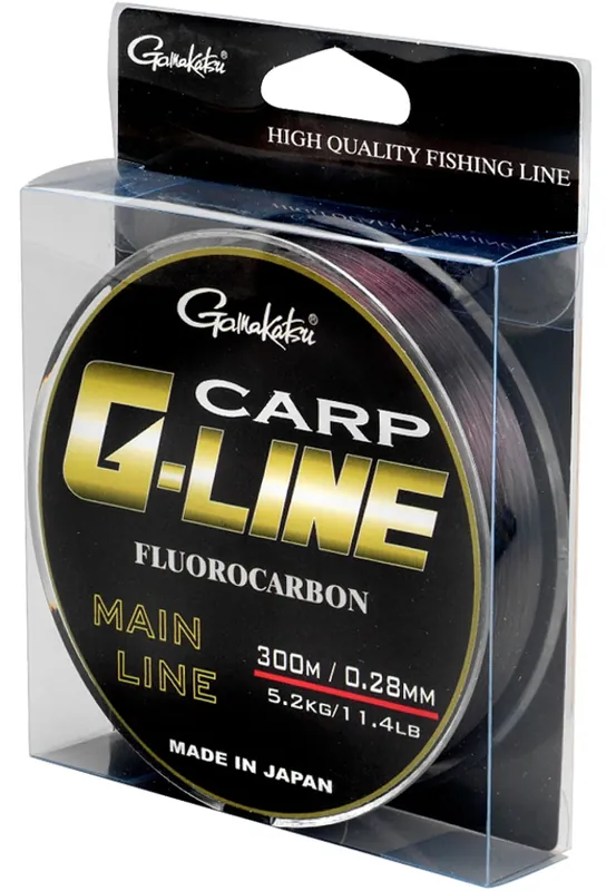 Meest Verkocht Gamakatsu G-Line Carp Fluorocarbon Dark Brown 300m 0.30mm