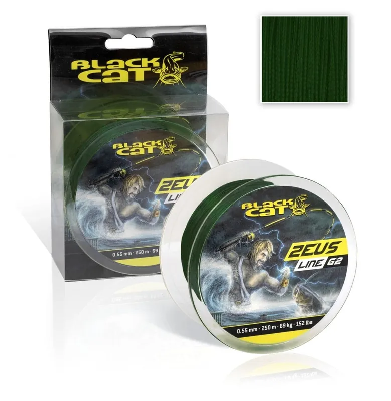 Black Cat Zeus Line G2 Groen Gevlochten Lijn (250m) 0.55mm / 69kg Korting