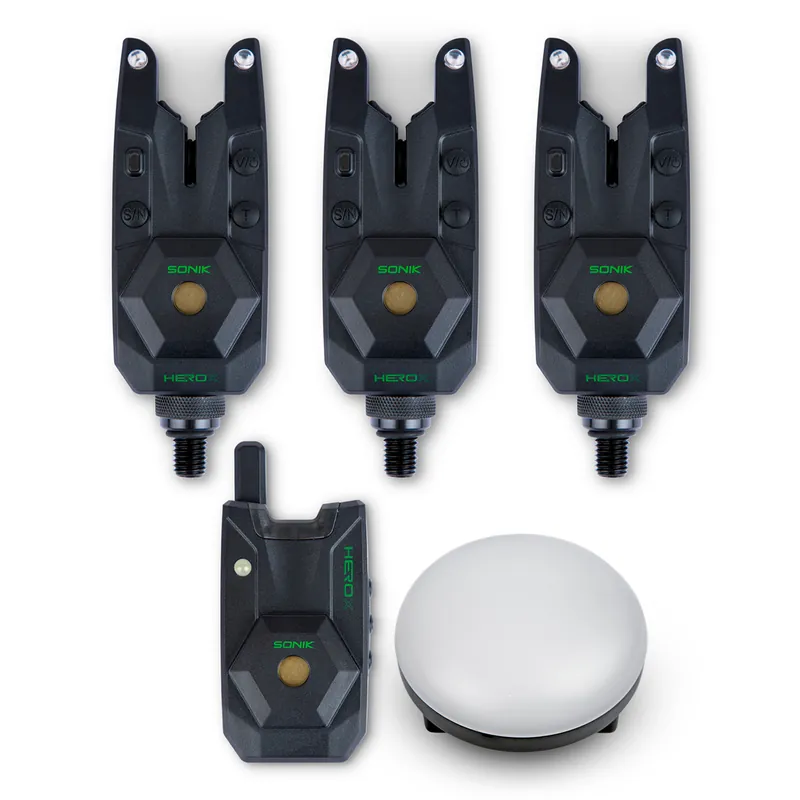Laatste Kans Sonik Herox Bite Alarm Set 3+1 + Bivvy Light